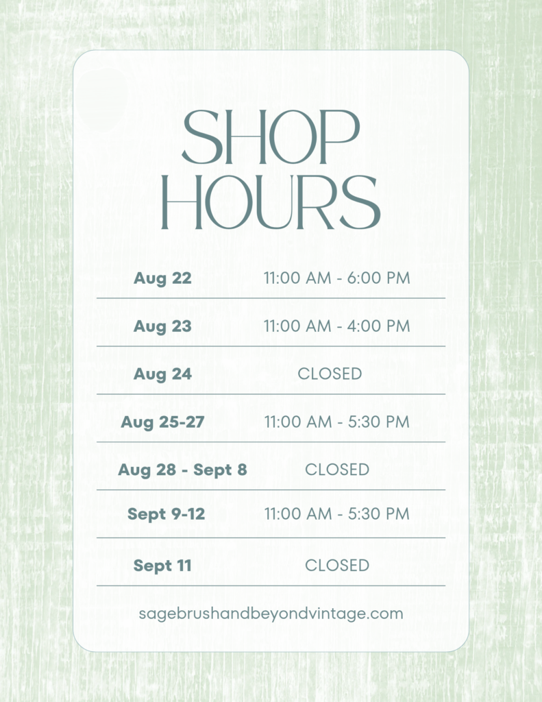 Shop Hours